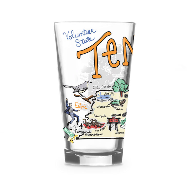 Custom Tennessee 16 oz. Glass