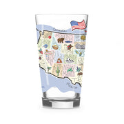 Custom America 16 oz. Glass