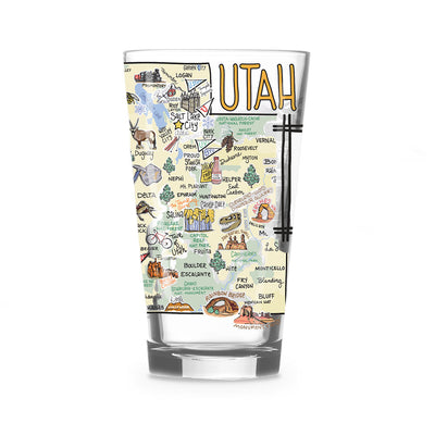 Custom Utah 16 oz. Glass