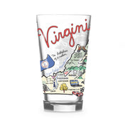 Custom Virginia 16 oz. Glass
