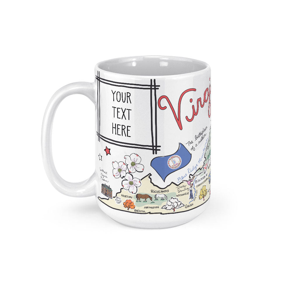 Custom Virginia Map Mug
