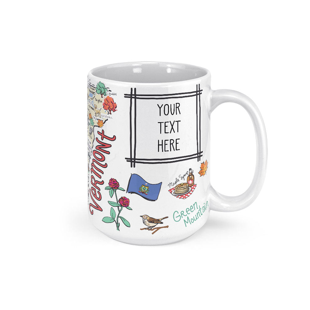 Custom Vermont Map Mug