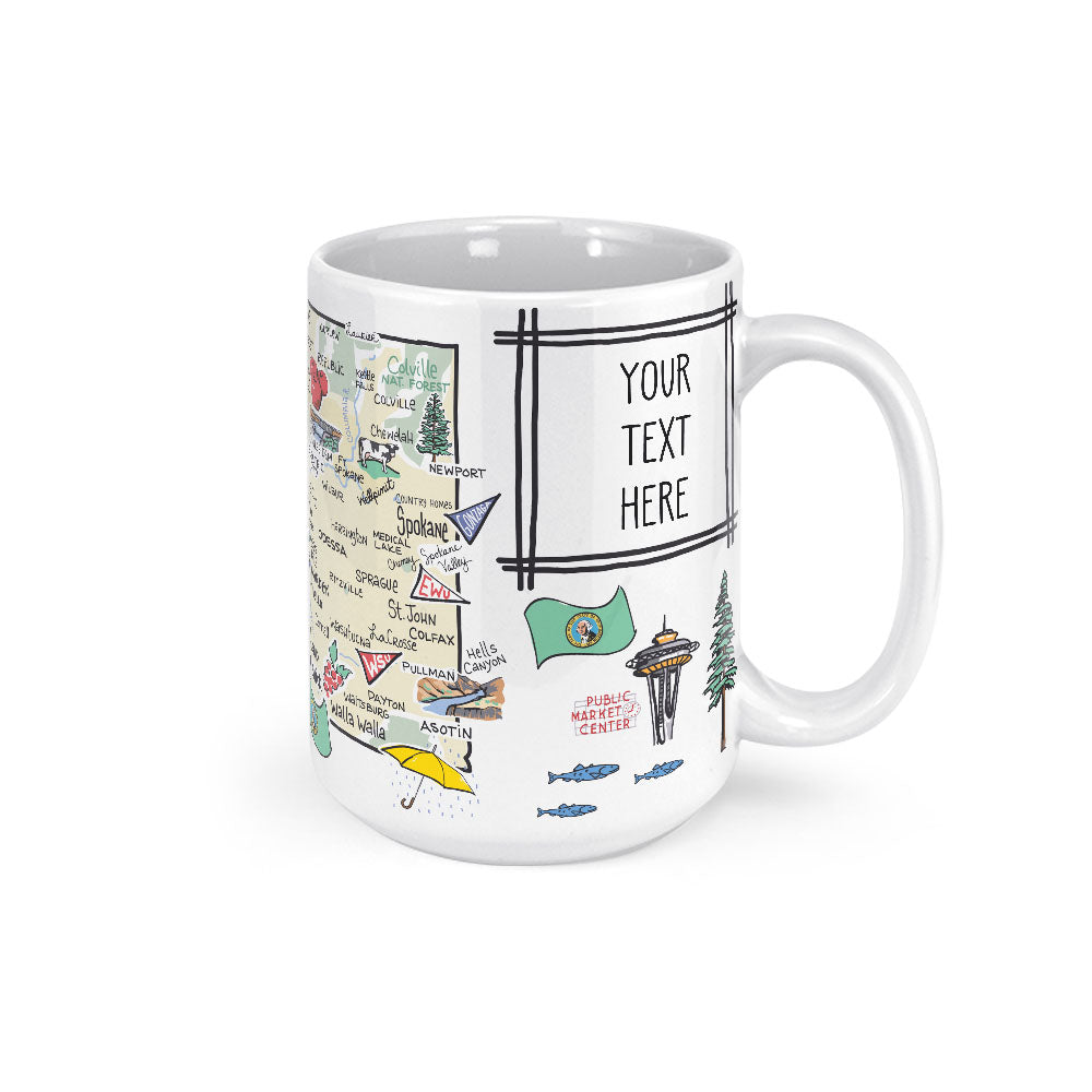 Custom Washington Map Mug