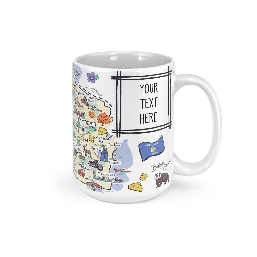 Custom Wisconsin Map Mug