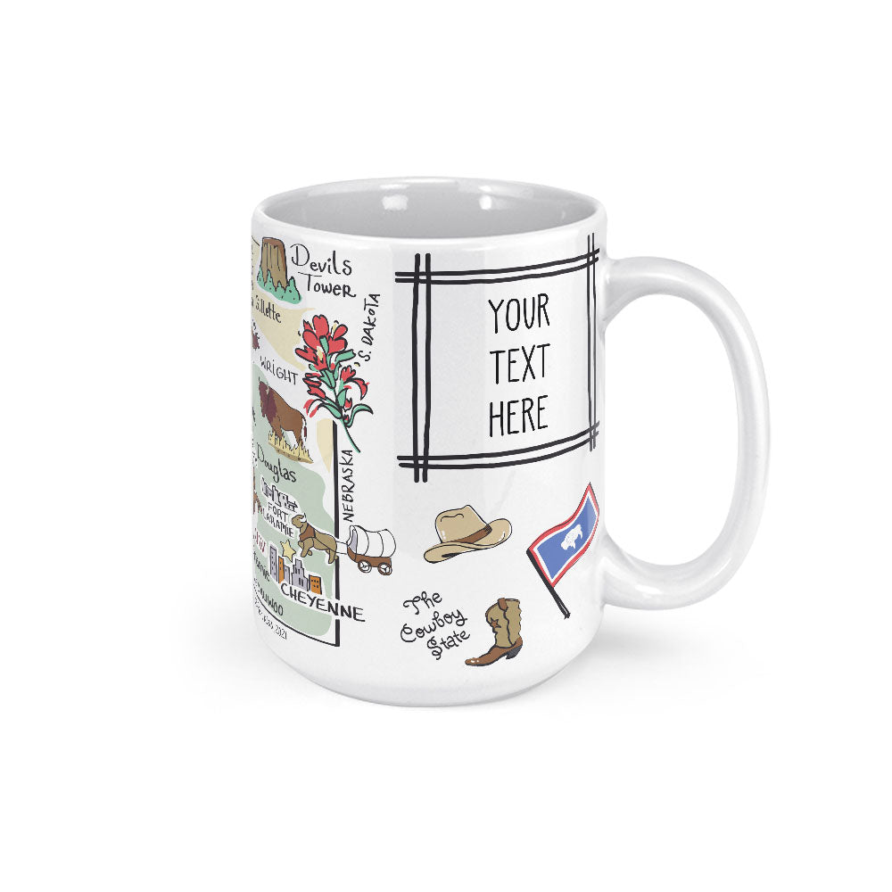 Custom Wyoming Map Mug