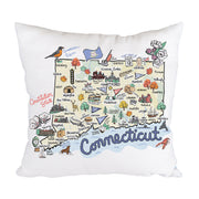 Connecticut Map Pillow