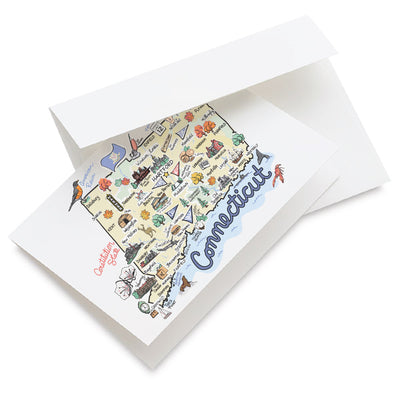 Connecticut Map Greeting Card