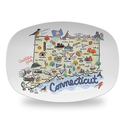 Connecticut Map Platter