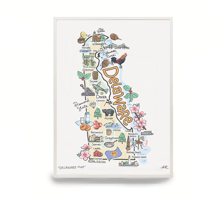 Delaware Map Print