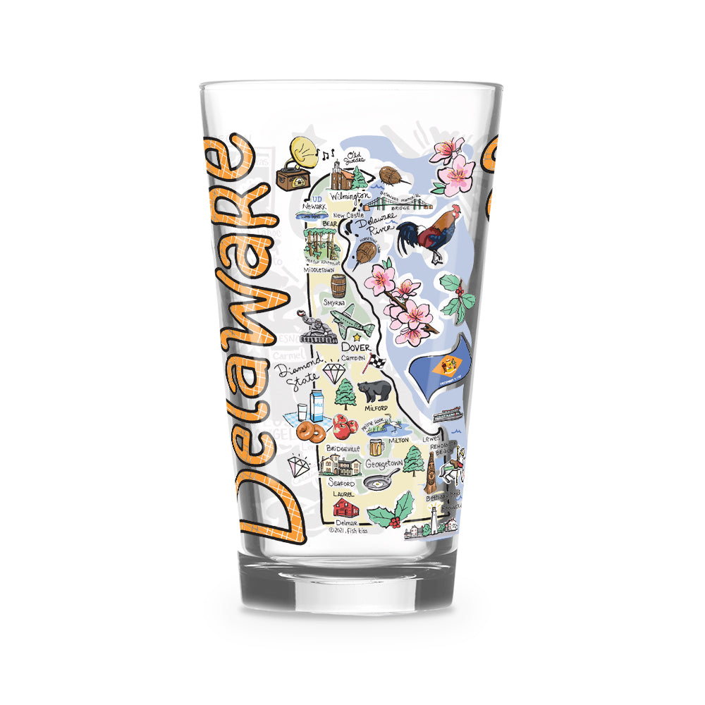Delaware Map Glass