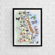 Delaware Map Poster