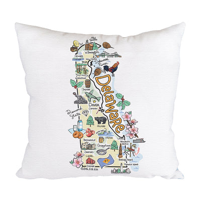 Delaware Map Pillow