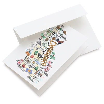 Delaware Map Greeting Card