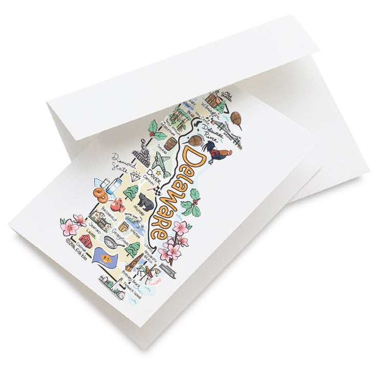 Delaware Map Greeting Card