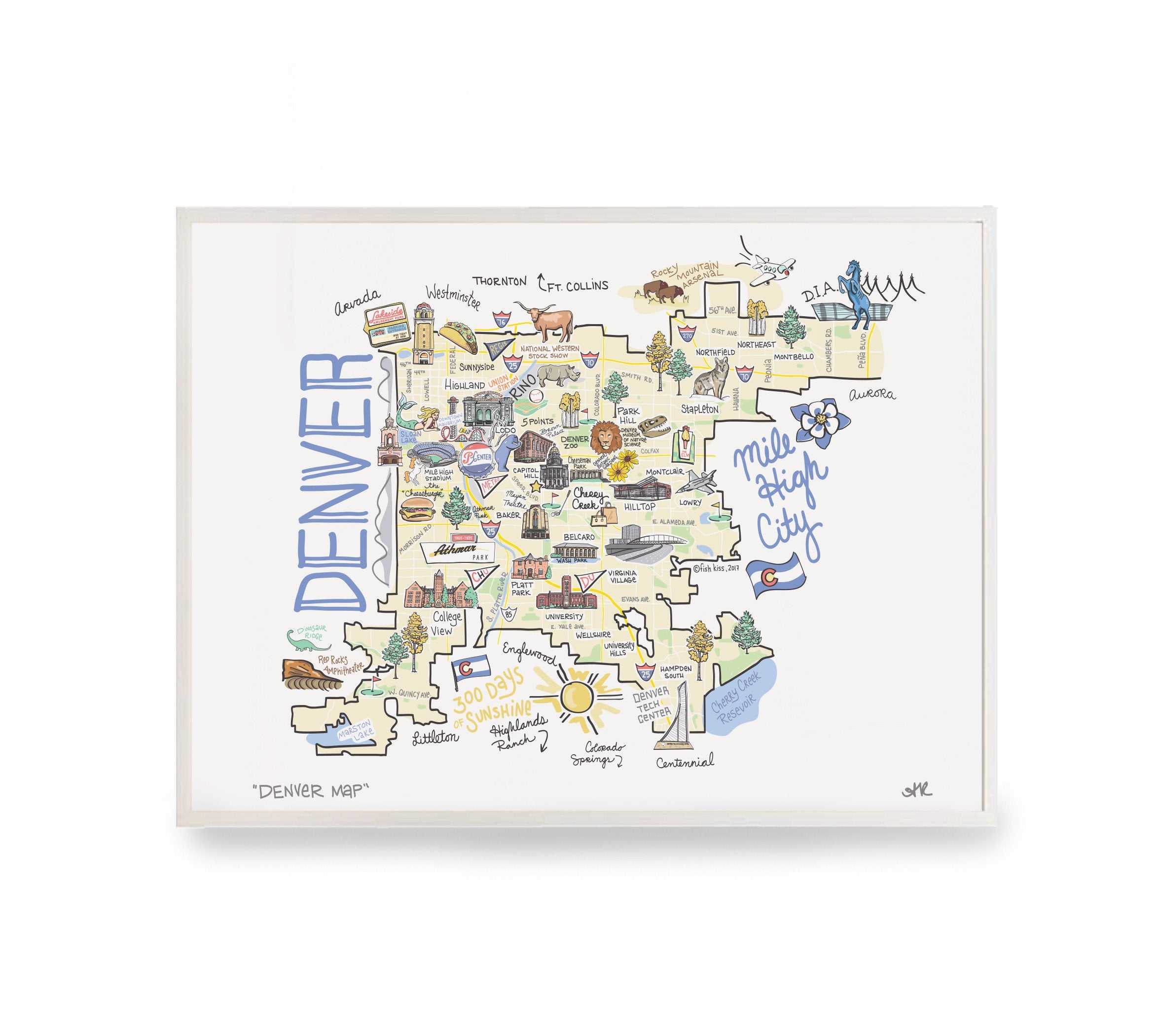 Denver Map Print