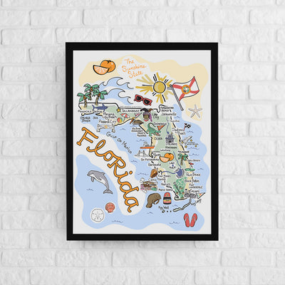 Florida Map Poster