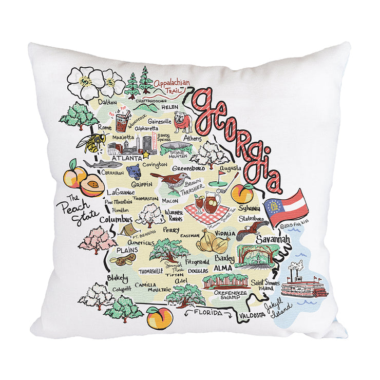 Georgia Map Pillow