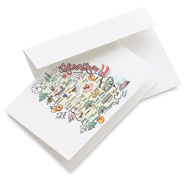 Georgia Map Greeting Card