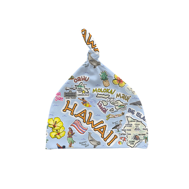 Hawaii Map Baby Hat - PIMA