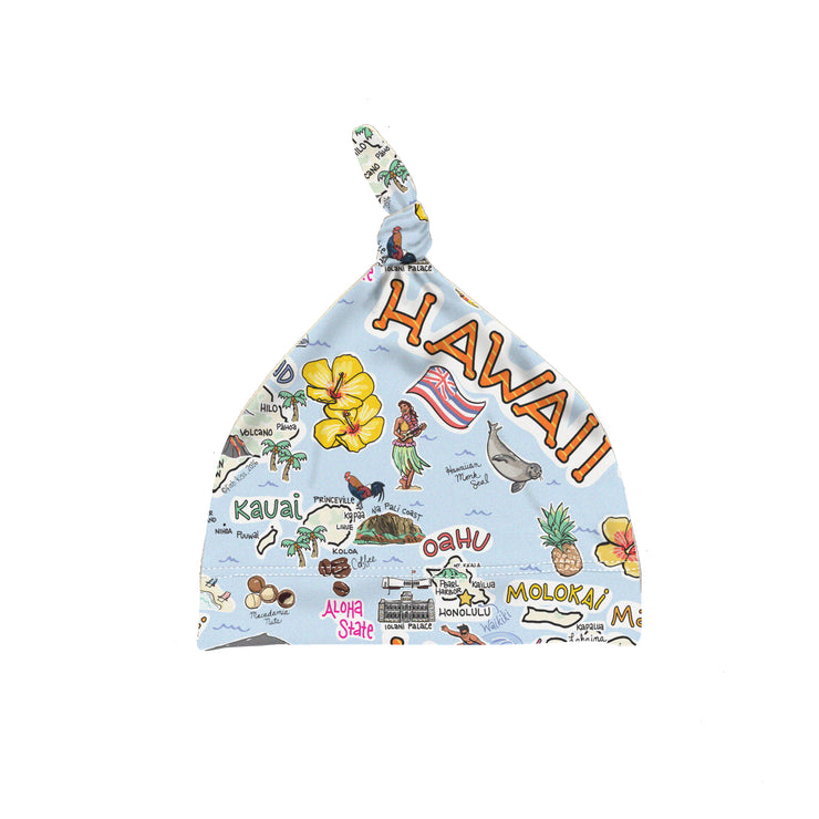 ORGANIC COTTON - Hawaii Map Baby Hat