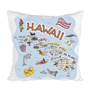 Hawaii Map Pillow