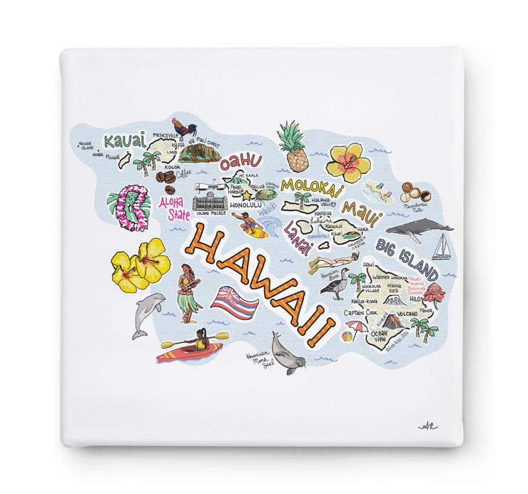 Hawaii Square Canvas Art