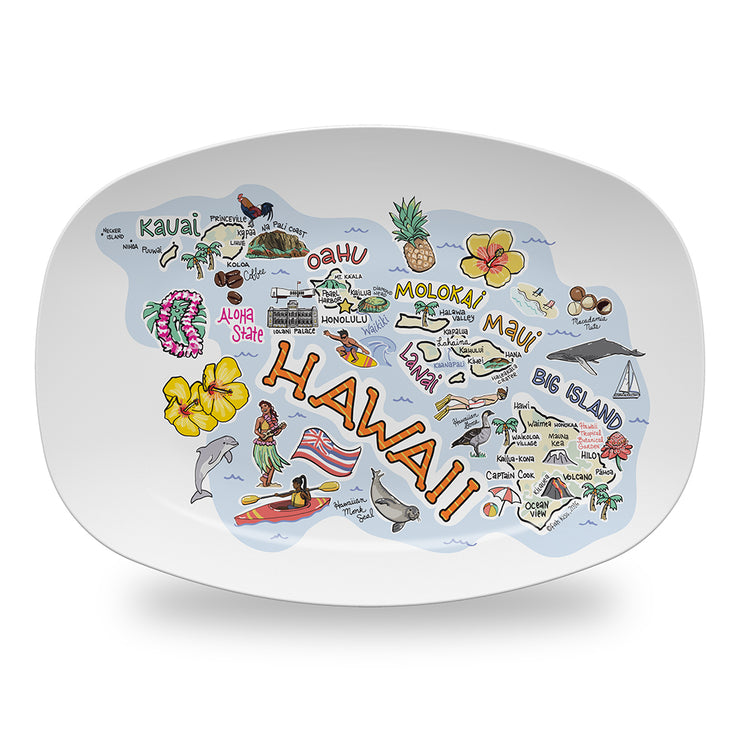 Hawaii Map Platter