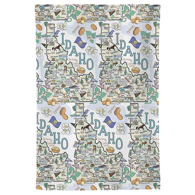 Idaho Map Repeat Kitchen Towel