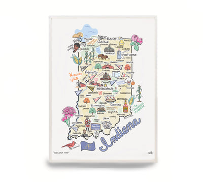 Indiana Map Print