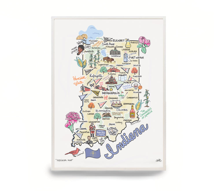 Indiana Map Print