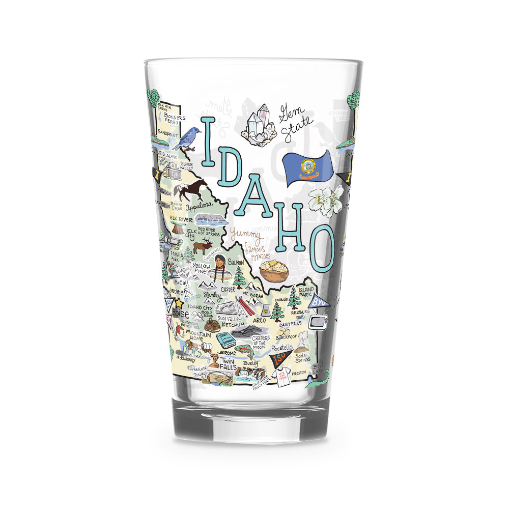 Idaho Map Glass