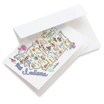 Indiana Map Greeting Card