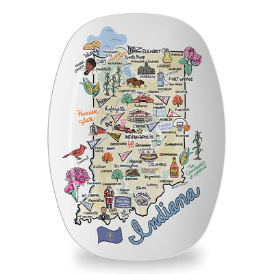 Indiana Map Platter