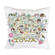 Iowa Map Pillow