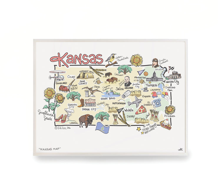 Kansas Map Print