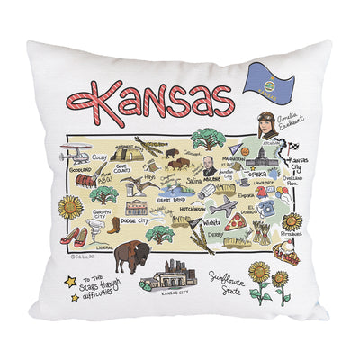 Kansas Map Pillow