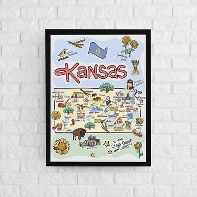 Kansas Map Poster