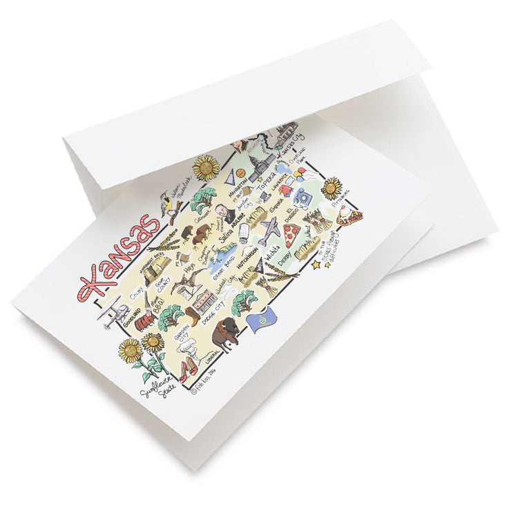 Kansas Map Greeting Card