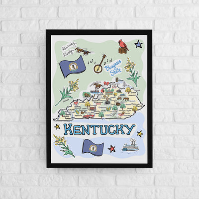 Kentucky Map Poster