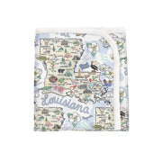 Louisiana Map Baby Blanket - PIMA