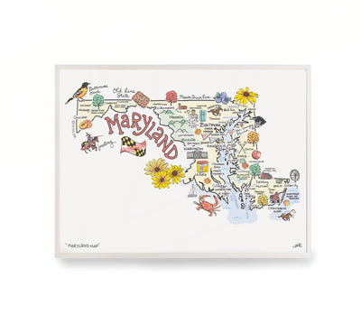 Maryland Map Print