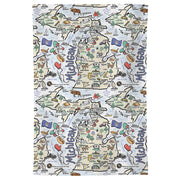 Michigan Map Repeat Kitchen Towel