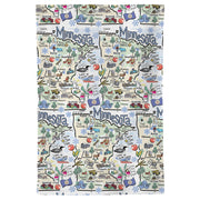 Minnesota Map Repeat Kitchen Towel