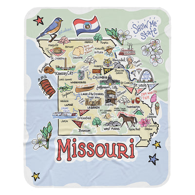 Missouri Map Baby Blanket - JERSEY