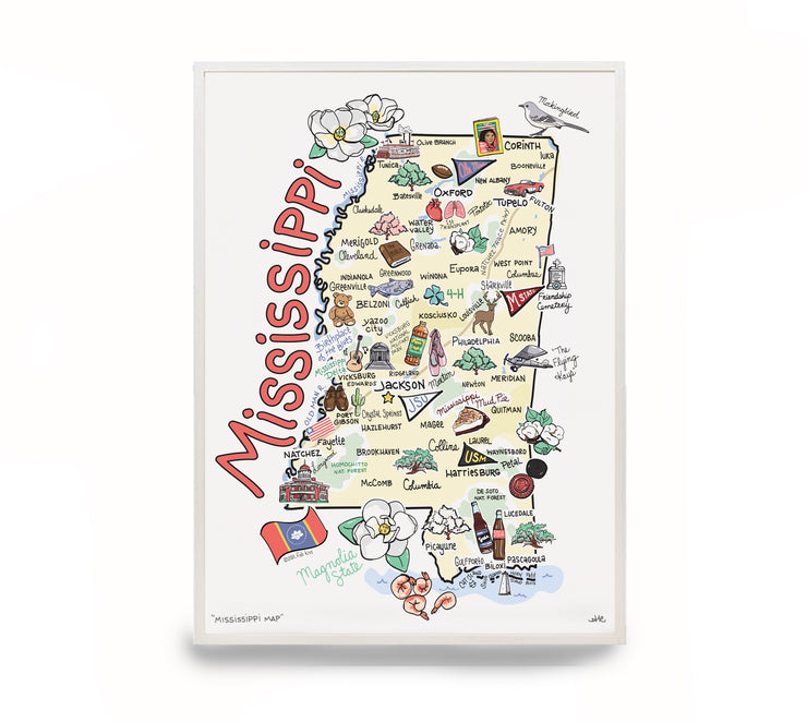 Mississippi Map Print