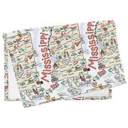 Mississippi Map Repeat Kitchen Towel