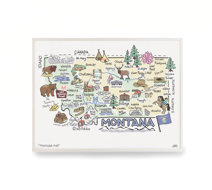 Montana Map Print