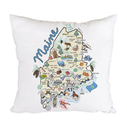 Maine Map Pillow