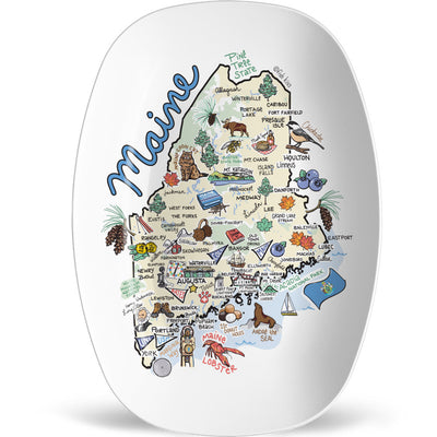Maine Map Platter