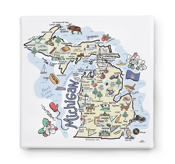 Michigan Square Canvas Art